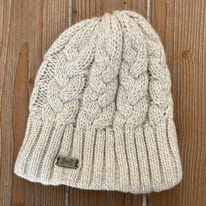 Under Armour Cable Knit Beanie in Heather Grey